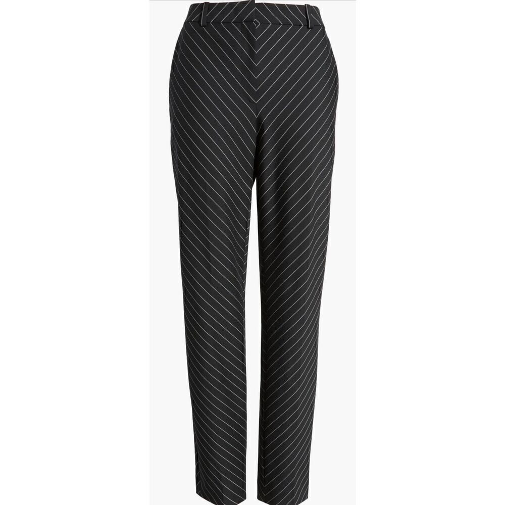 Boss Tamata Stripe Stretch Wool Ankle Pant NWT Size 10
